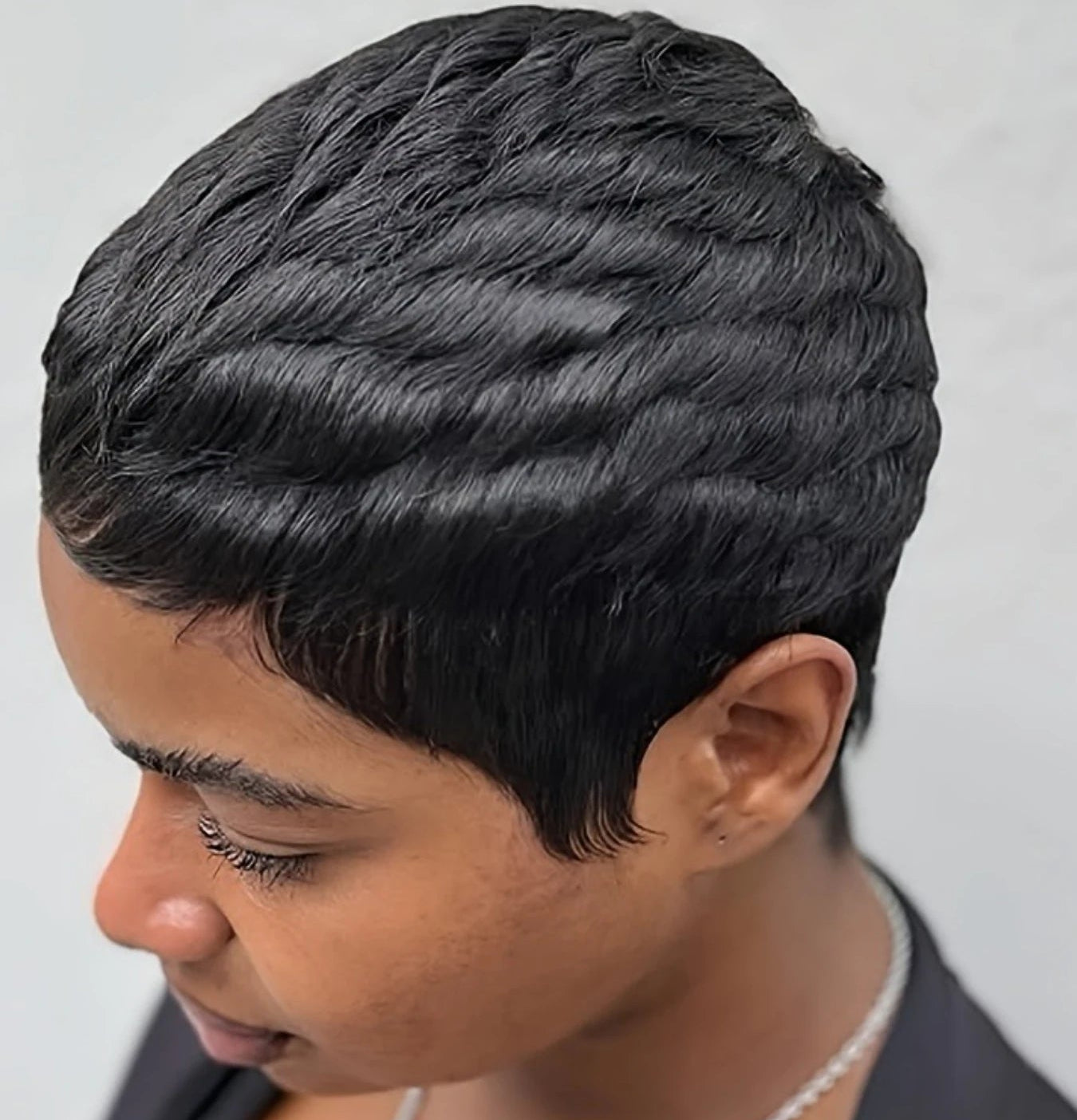 4" Curly Wave Pixie Wig