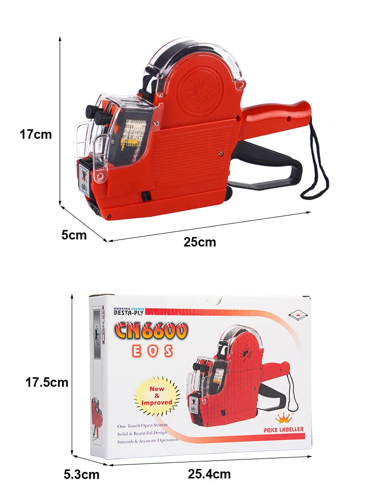 1 piece two line 10 character labeling machine price label gun label 2 lines suitable for retail store pricing label display too