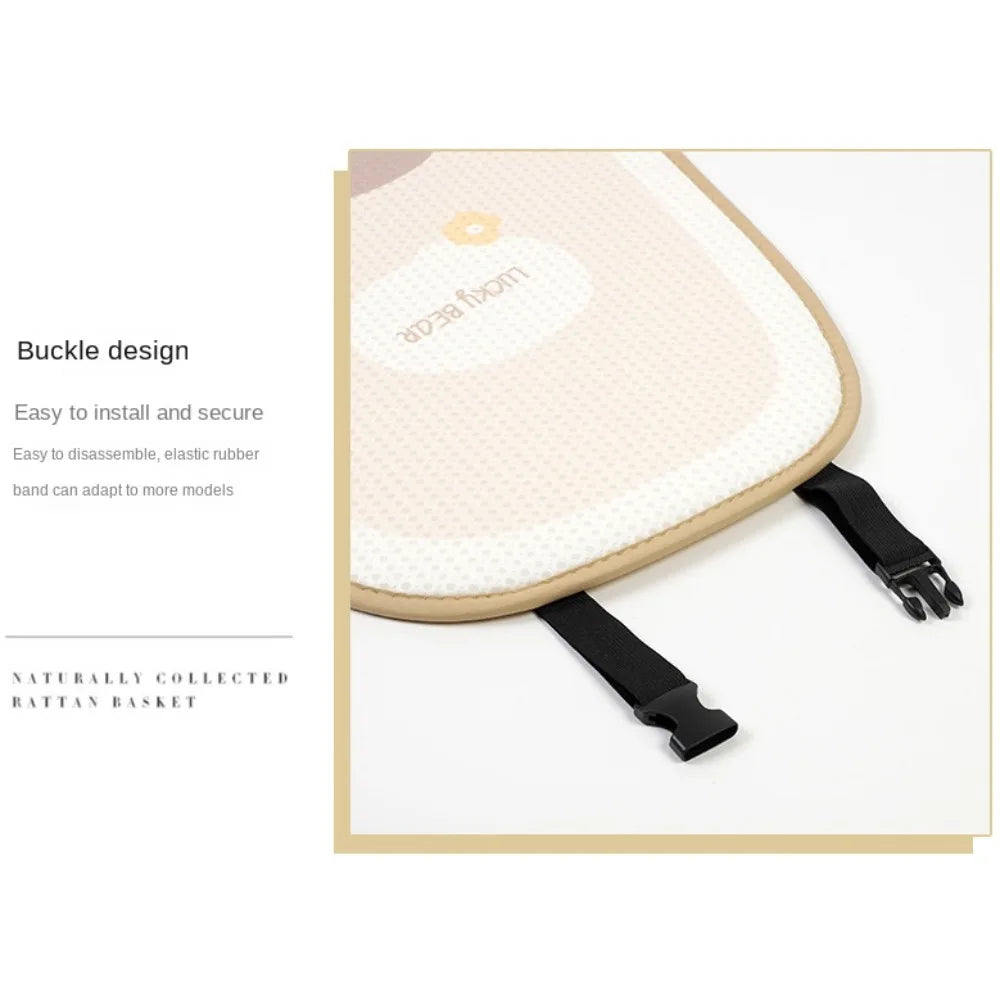 Bear Cartoon Bear Car Seat Cushion Protector Mat Breathable Summer Breathable Seat Pad Honeycomb Dust Proof Car Ice Silk Cushion