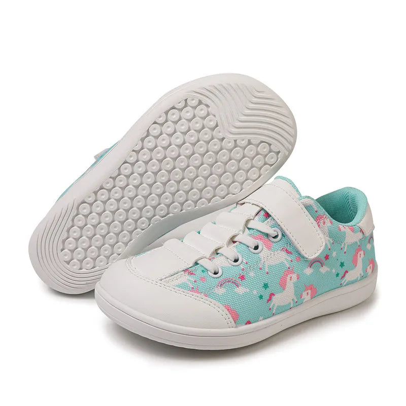 Kids Sneakers Slipstop Toddler Shoes For Children Baby Barefoot Shoes Outdoor Walking Trekking School Student Flats Shoes