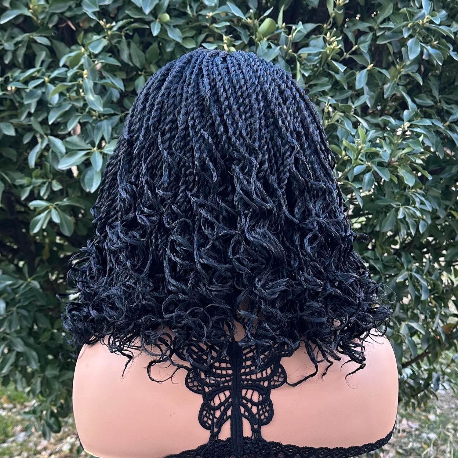 Pelucas de diadema trenzadas de giro corto de 12 pulgadas, peluca trenzada sintética para mujeres negras, extensión de pelucas de cabello trenzado de ganchillo
