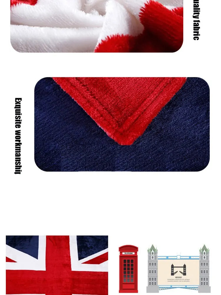 Bed Blankets-Warm and Plush Throw for Sofas, Sofas, Cars, and Travel-Machine-washed English Style Blankets
