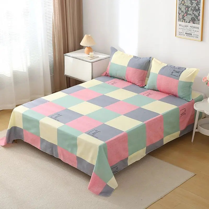‌Juego de sábanas bohemio - Algodón estilo mediterráneo de 400 hilos con tinte resistente a la decoloración para artículos esenciales de dormitorio