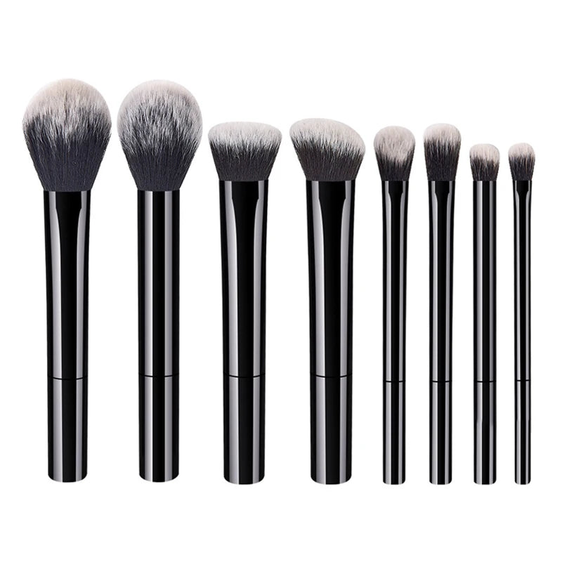 Kit de 8 pinceaux de maquillage en poils synthétiques doux, pour fond de teint, blush, fard à paupières, outils de maquillage cosmétiques