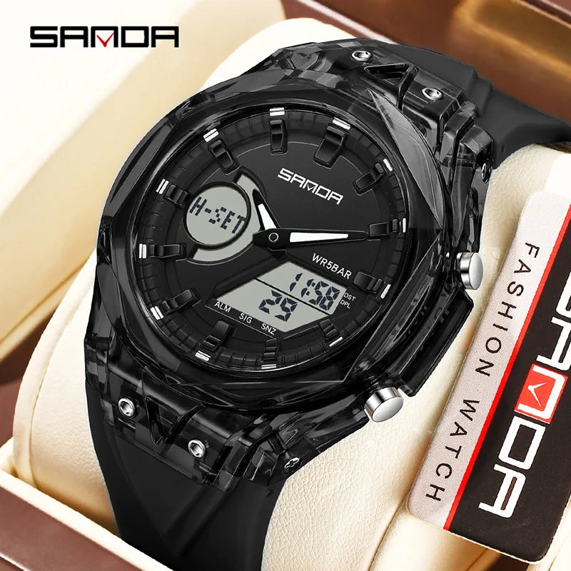 Men Sports Digital Watches  Top Brand Luxury Men Quartz Wrist Watches For Male Clock Dual Display Multifunction Wristwatch