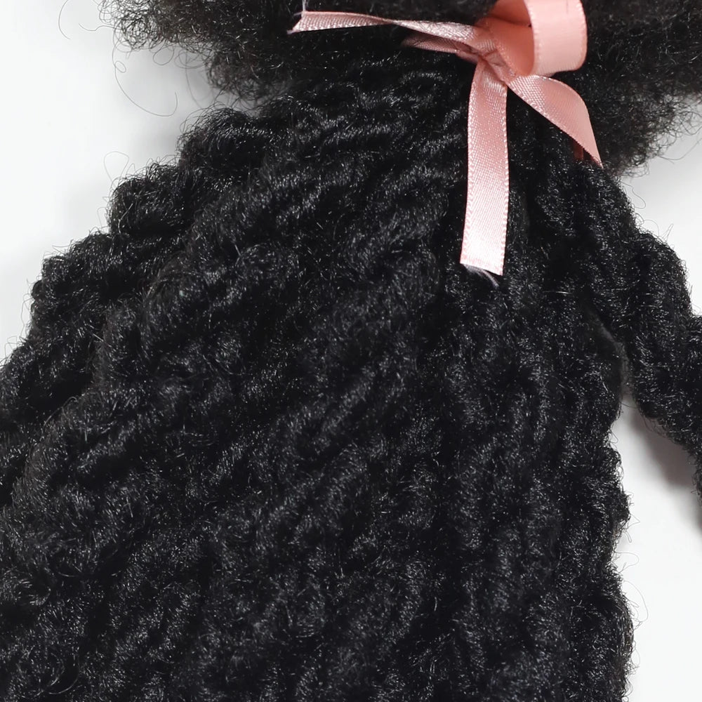 1 Pack 12 Strands Double Twisting Black Synthetic Twist Hair Braids 14 Inch Soft Knotless Crochet Locs for Weave Extensions