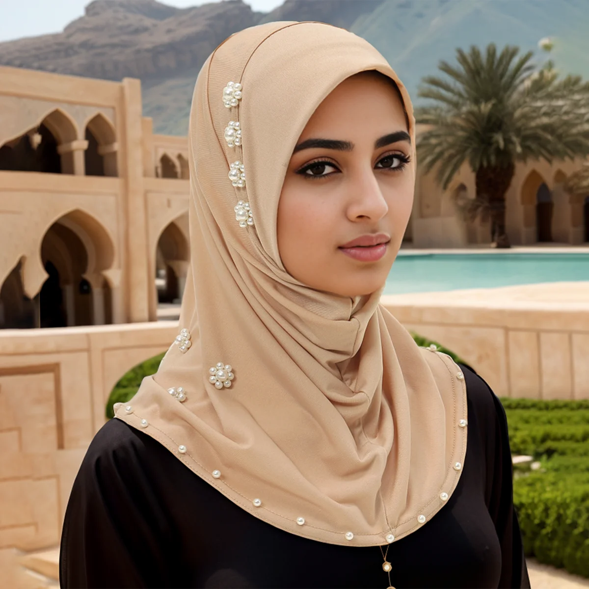 Gorro de Hiyab Instantáneo Modal Perla