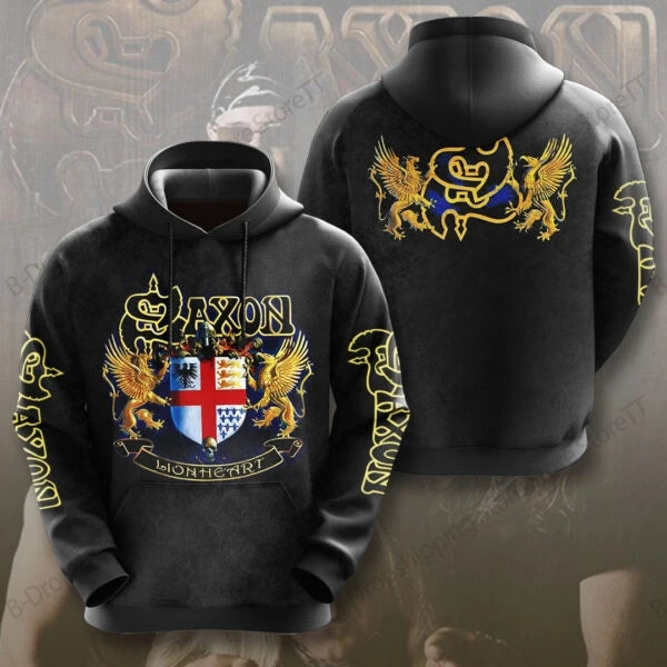 Men Hoodies Rock Saxon Band 3d Print Hoodie Men Women Fashion Hoodies Sweatshirt Teen Coat Women Sweat Album Hoodie Male Clothes