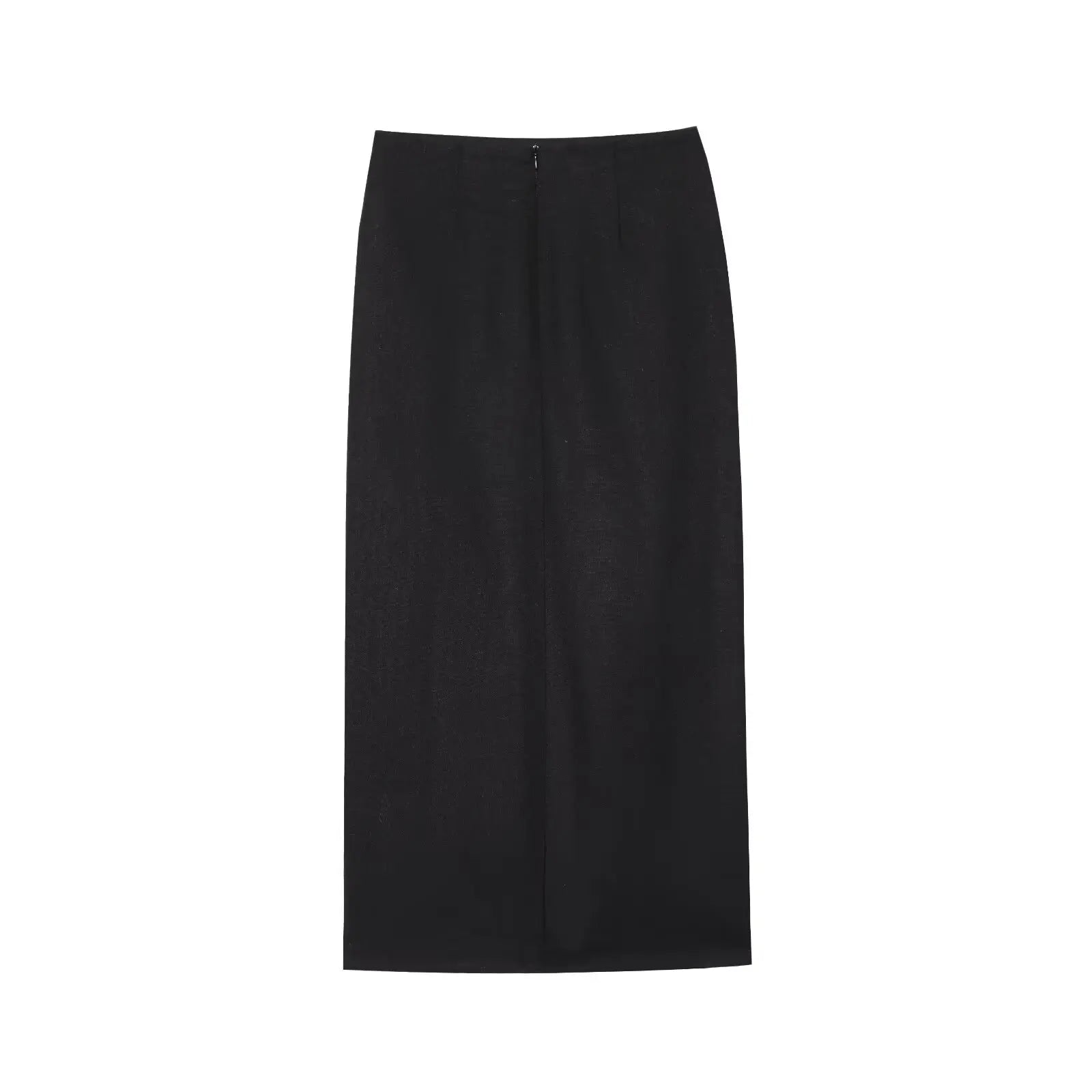 New Women's Suit Summer Suit Casual Simple Multifunctional Pleated Lapel Sleeveless Short Top Paired with Buckle Slit Skirt