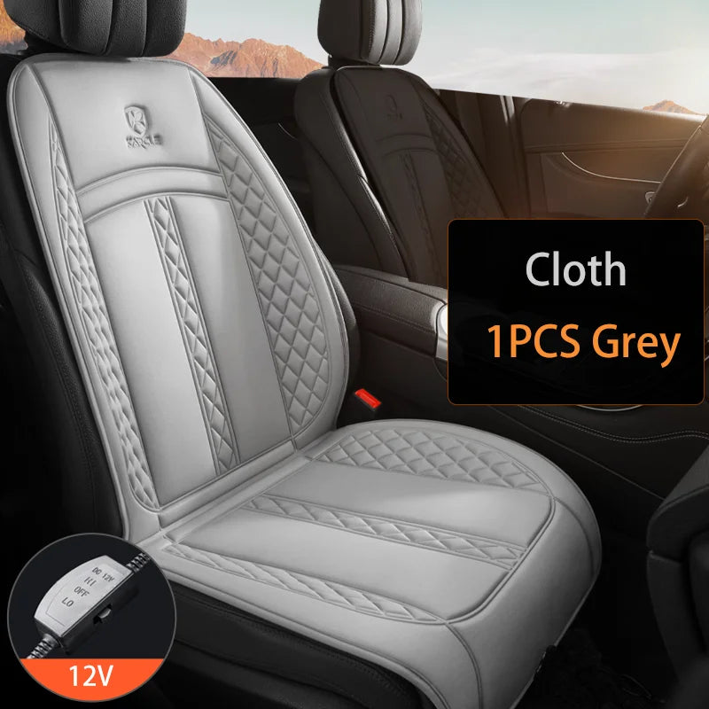 Almohadilla térmica universal de 12 V para asiento de coche, funda suave y calefactable para asiento de coche, protector de asiento de coche cálido de invierno de ancho mejorado, accesorios para coche