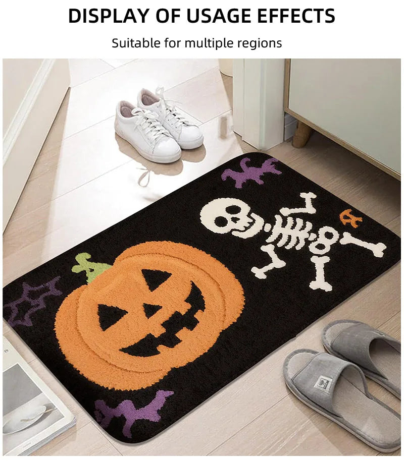 Drip blood element door mat, bedroom anti slip foot mat, shower room small carpet, absorbent foot mat, machine washable