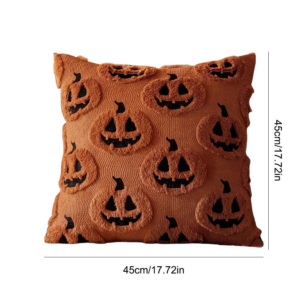 Halloween Ghost Pumpkin Pillow Covers Comfortable Soft Halloween Throw Pillow Cover Washable Pillowcase Sofa Bedroom Home Decor