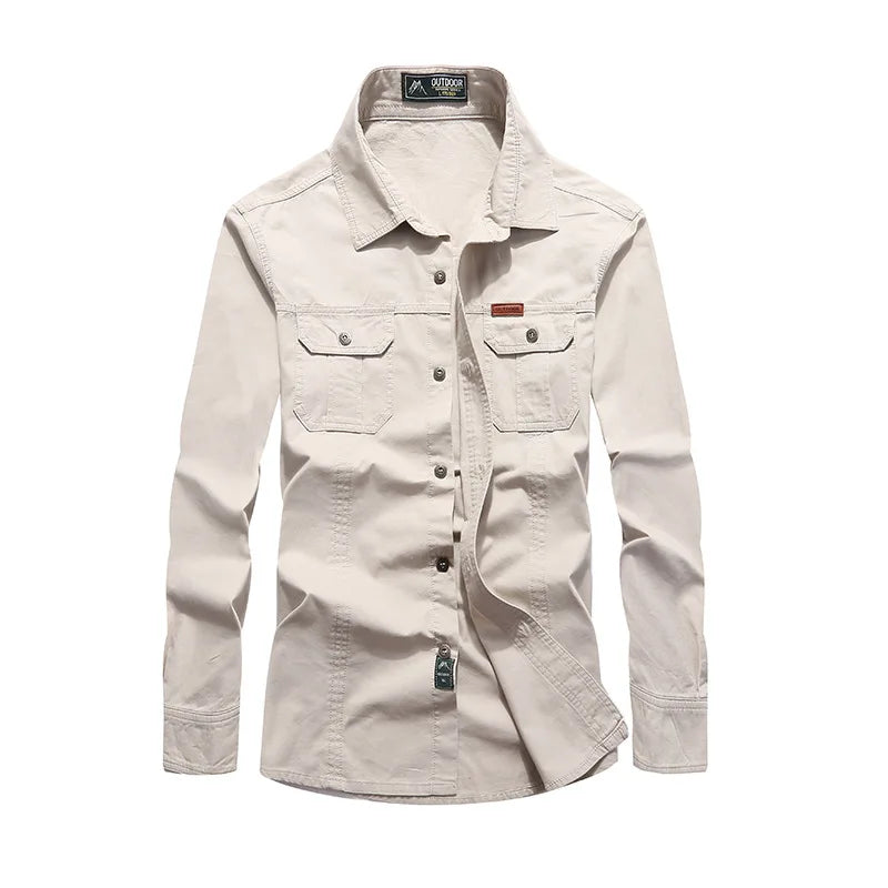 Men's shirt checkered long sleeved shirt new spring and autumn business shirt fashionable for middle-aged and young people