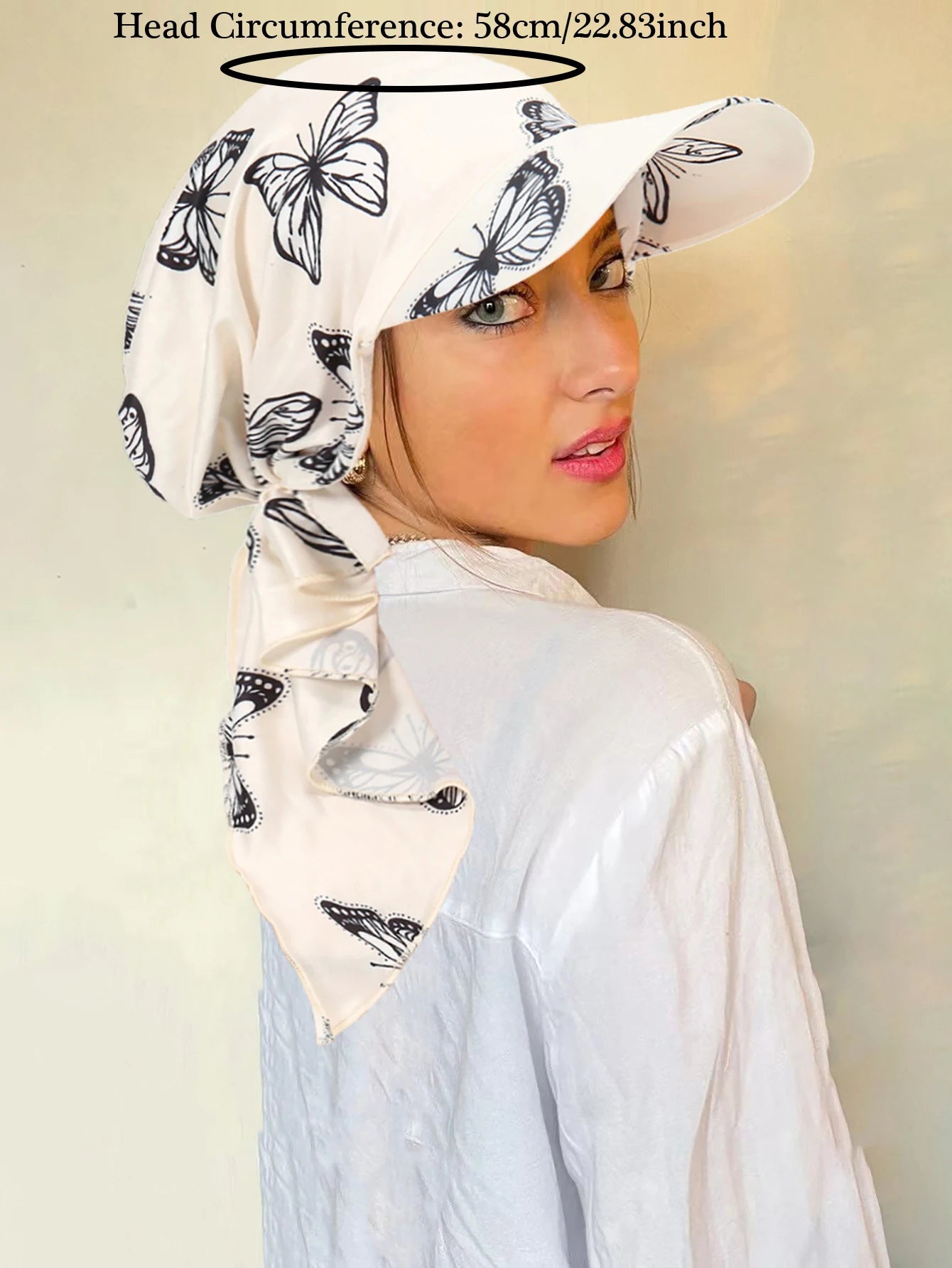 Floral Hijab Visor Cap