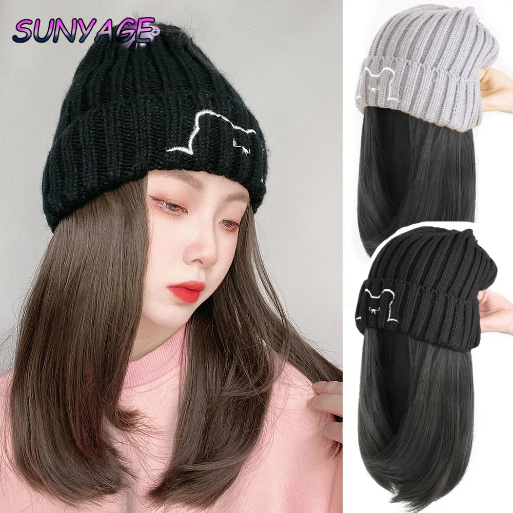 Beanie Wig with Hair Extension