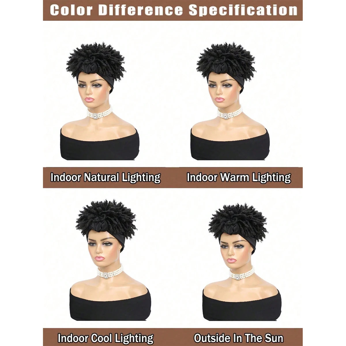 Kinky Headband Wig Black Curly Headband Wig With Bangs For Women Synthetic Afro Curly Hair Wig With Headband Attached Short
