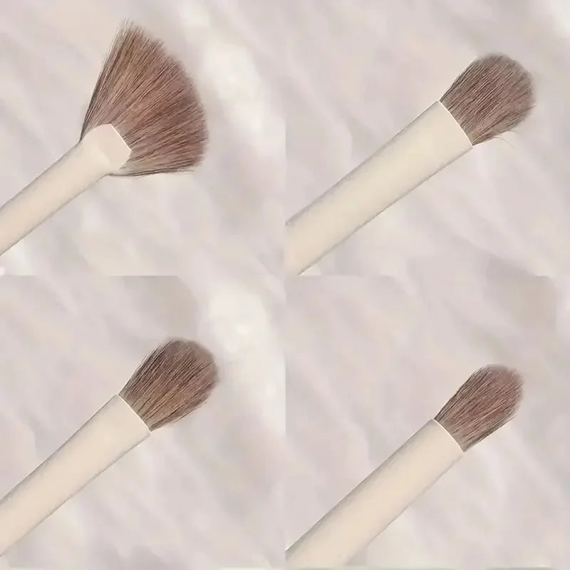 10 brochas de maquillaje, fáciles de usar para base, rubor, sombras de ojos, cejas, contorno de labios, rostro. Herramientas de belleza.