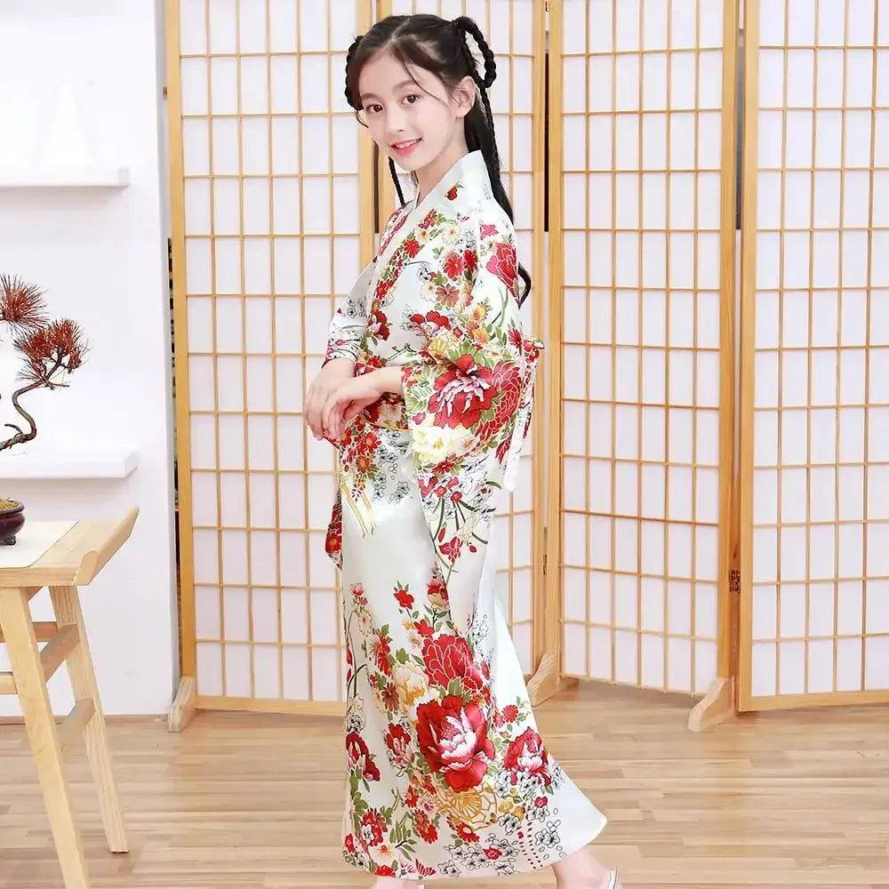 Girls’ Japanese Yukata Kimono