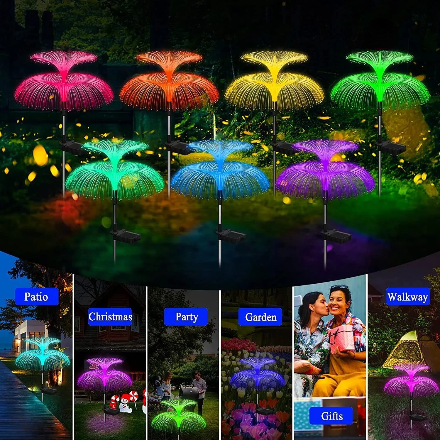 Solar Jellyfish Lights – 7-Color Changing Garden Decor