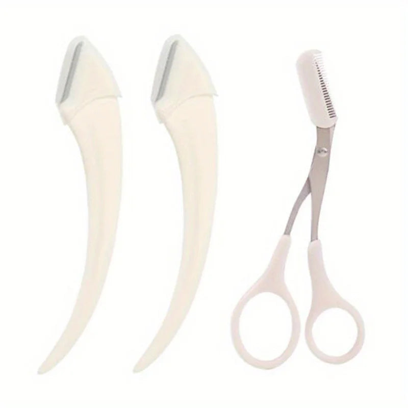 Wholesale Eyebrow With Easy Beauty Curved Eyebrow Tools Set, Convenient  Trimmer Razor, Eyebrow Scissors  For Comb, Beginners