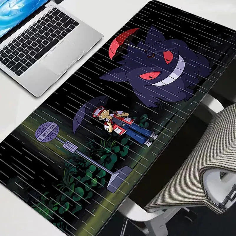 Large Gaming Mousepad P-pokemon Gengar Gifts Soft Mousepads  Desk Pads for PC Keyboard Mats Table Rug 900x400 Computer Mousepad