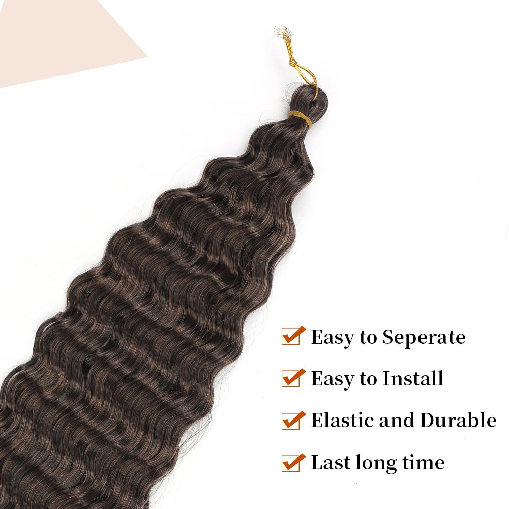 Ocean Wave Crochet Hair Long Deep Wave Curly 22 inch Braiding Hair Soft Synthetic Curly Crochet Hair For Women