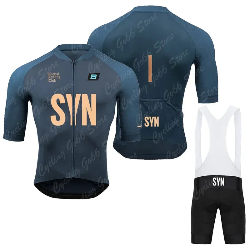 Men Summer SYN BIEHLER Cycling Jersey Set Breathable Racing Cycling Jersey Sport Mtb Bicycle Jersey Bike Cycling Clothing Suit