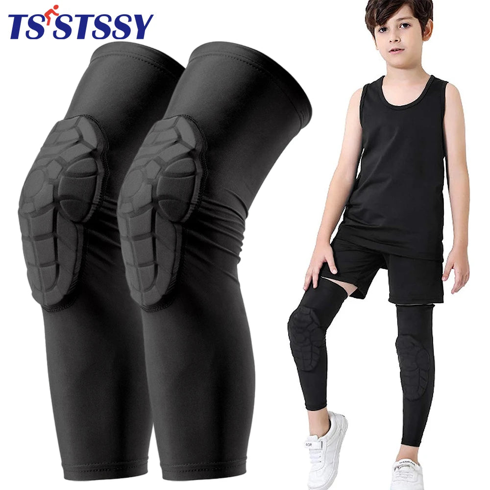 3-12 Years Kids Children Anti-Collision Knee Pads Basketball Knee Sleeves Football Volleyball  Bicycle Wrestling Protective Gear