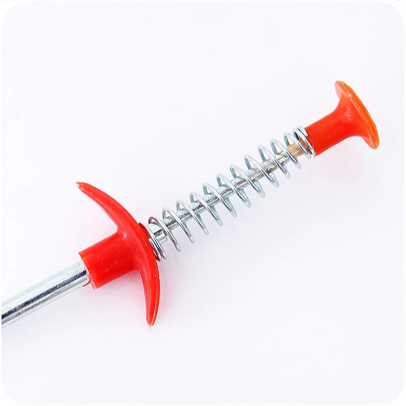 Spring Pipeline Dredge Hook Cleaner Gripper Grabber Pickup Flexible Drain Clog Remover Retractable Claw Retriever Kitchen Tools
