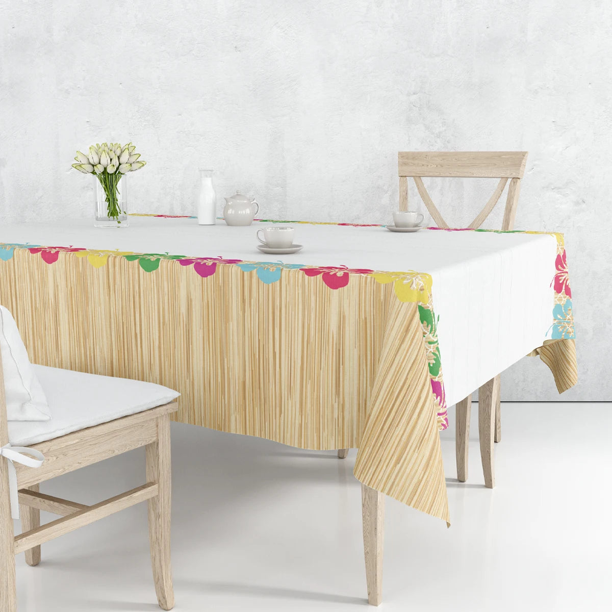 Hawaiian Garland Table Runner Hawaii Luau Tropical Party Decor Kids Favors Tableware ALOHA Summer Beach Birthday Party Supplies