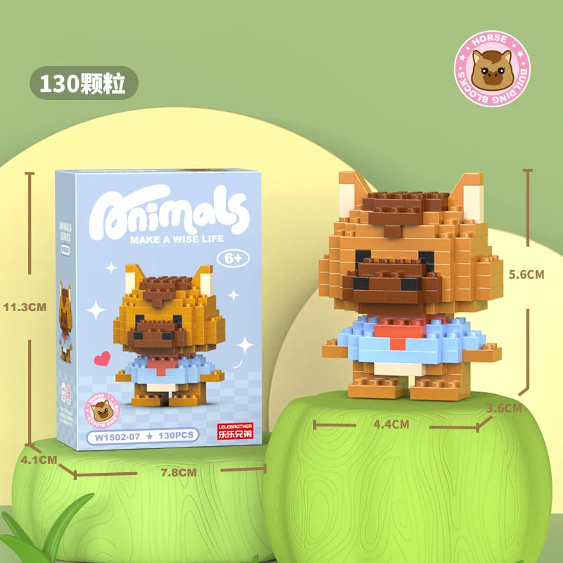 Bloques de Construcción de Micro Partículas de Animales para Adultos Juguete para Niños de 6 a 12 Años Regalo de Cumpleaños para Niño Perro Gato Mini Ladrillos Juguetes para Niñas