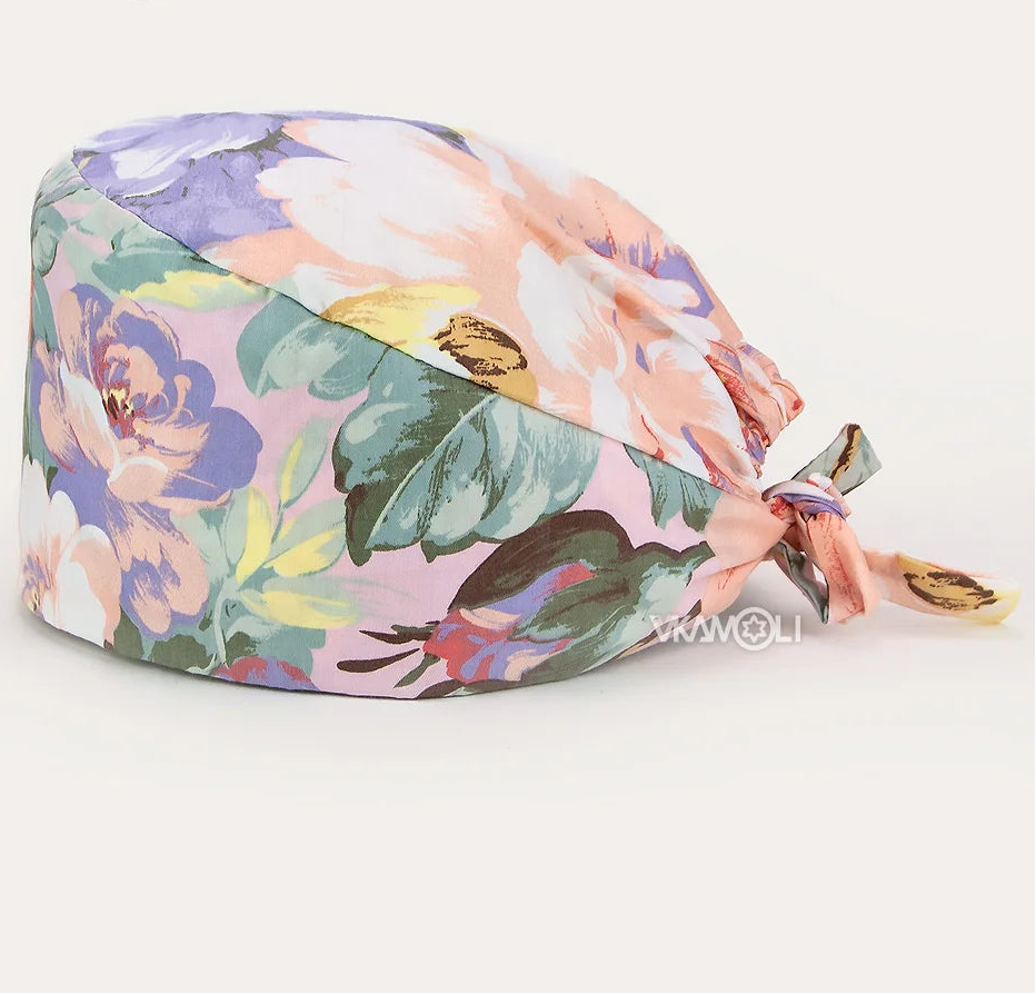 Casquettes de gommage à la mode Chapeaux d'impression de fleurs en coton réglables Chapeau de gommage élastique multicolore absorbant la transpiration réglable de haute qualité