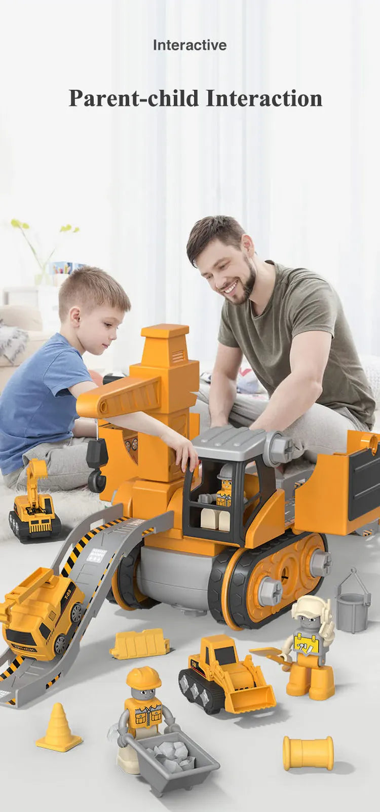 Jouets pour enfants, véhicule d'ingénierie, perceuse électrique, outils, ensembles éducatifs assemblés, outils pour garçons, cadeau de construction d'écrous