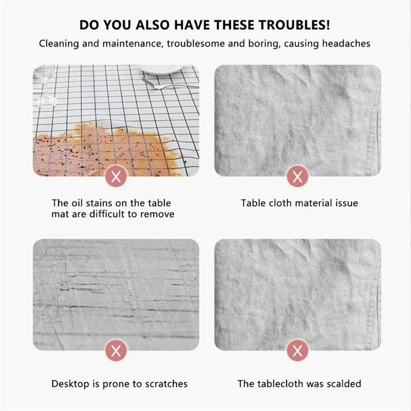 PU Placemats For Table Waterproof Non-Slip Insulation Leather Place Mats Set Style Christmas Coaster Cup Mat Elliptical Bicolor