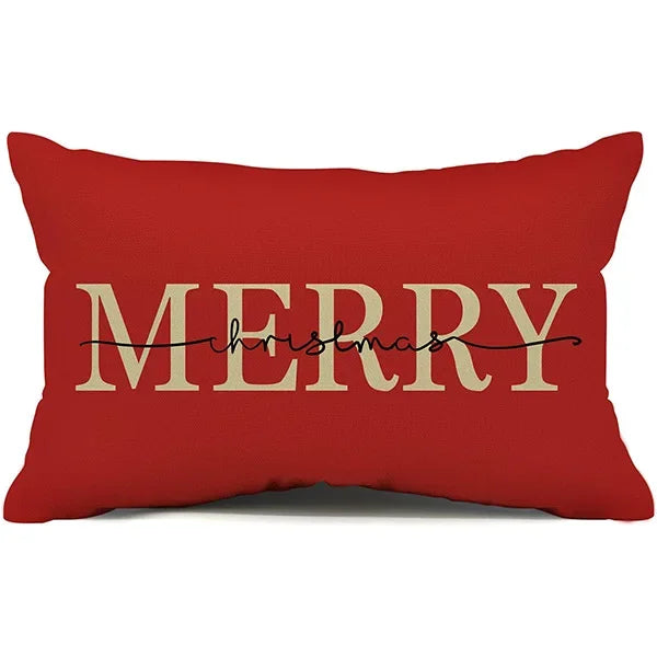 Christmas Linen Pillowcase – Cozy, Festive & Double-Sided Design