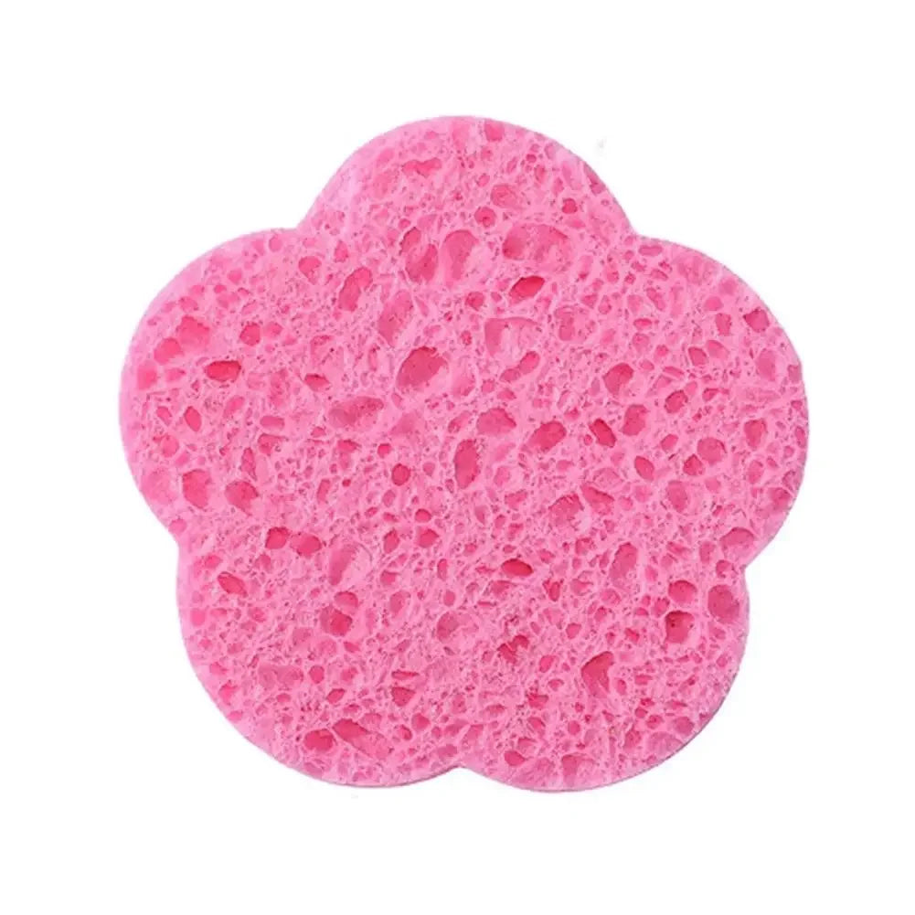 10 esponjas de fibra en forma de corazón, esponja de exfoliación facial, exfoliación de poros, masaje, maquillaje, limpieza facial natural B9D5