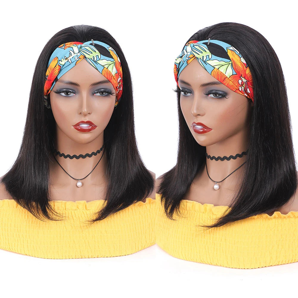 Straight Bob Headband Wig (Human Hair)