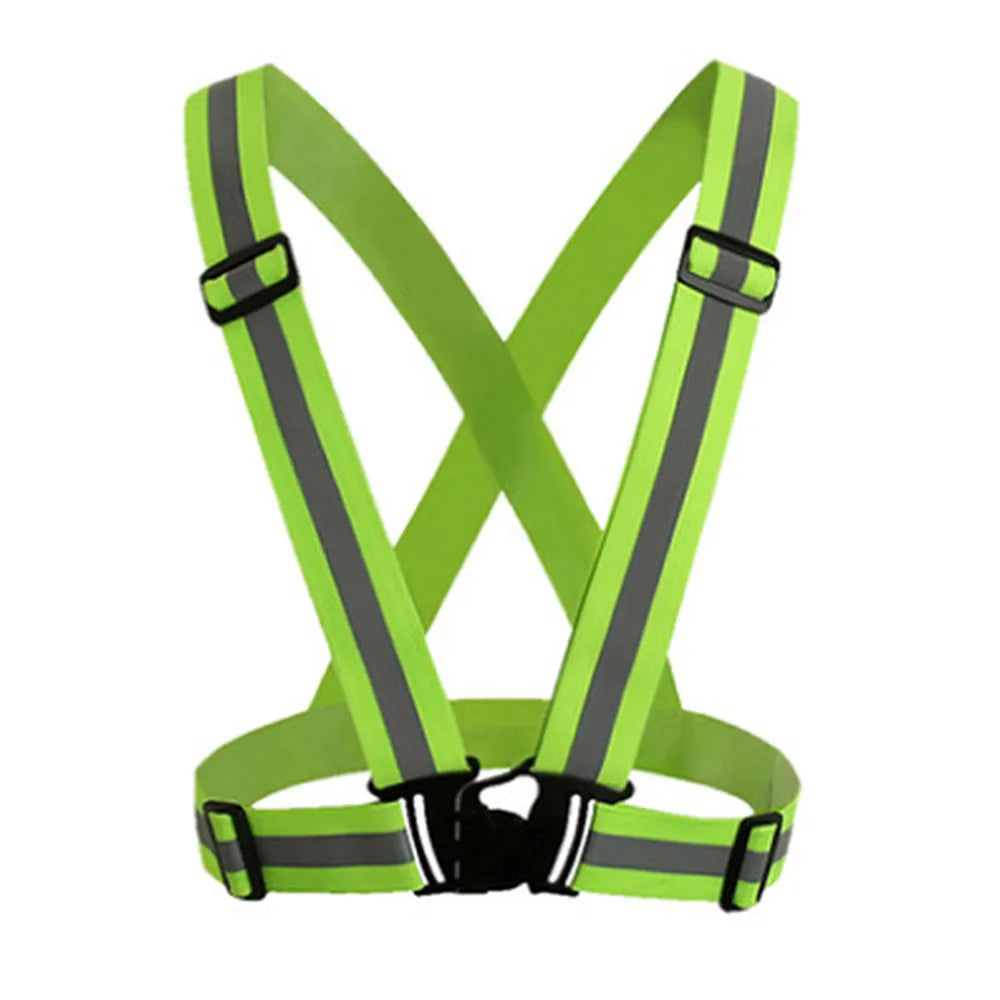 Reflective Traffic Labor Protection Construction Strap Night Running Sports Cycling Reflective Clothing Elastic Vest Fluorescent