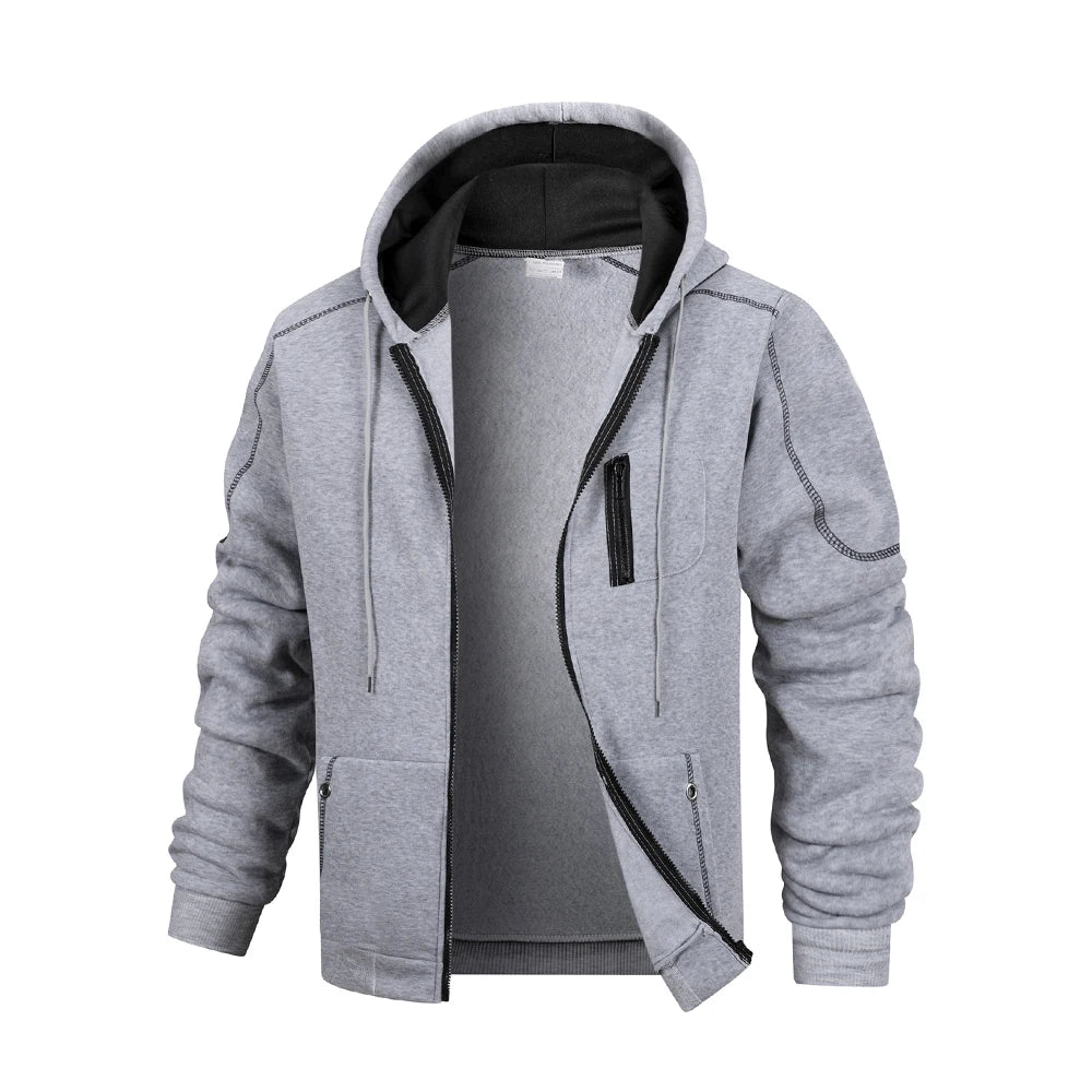 Autumn Men's Sports Jacket Hoodies Long Sleeves Sweatshirt Men Casual Everyday Outdoor Zipper Jacket Hooded Tracksuit Coats