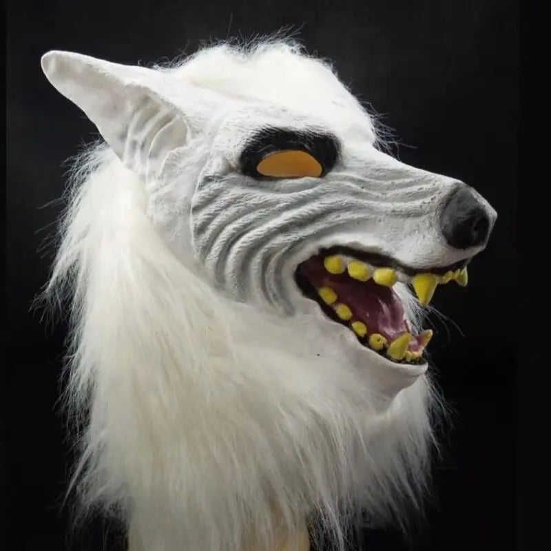 Halloween Wolf Head Mask Animal Gloves Cosplay Outfits Masquerade Funny  Headwear for Carnival Party Men Women