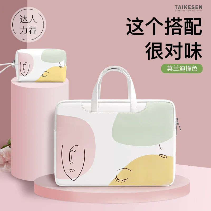 Laptop bag is suitable for laptop air12-16 inch hand bag damska bolsos de hombro Simple design fashion  handbags luxury designer