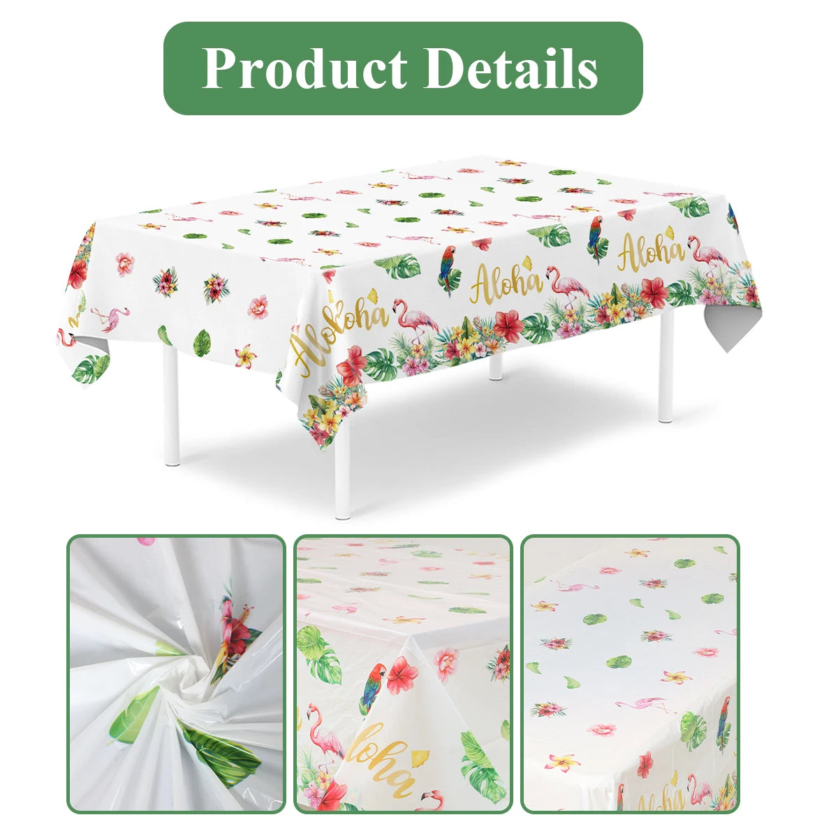 Hawaiian Garland Table Runner Hawaii Luau Tropical Party Decor Kids Favors Tableware ALOHA Summer Beach Birthday Party Supplies