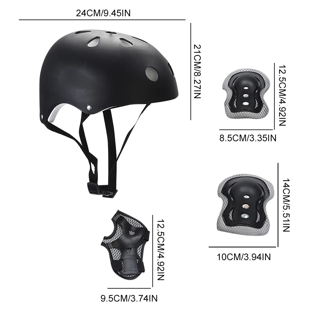 Kids Safety Helmet Knee Elbow Pad Set Toddler Helmet with Protective Gear Set for Bicycle Cycling Skateboard Scooter Skating