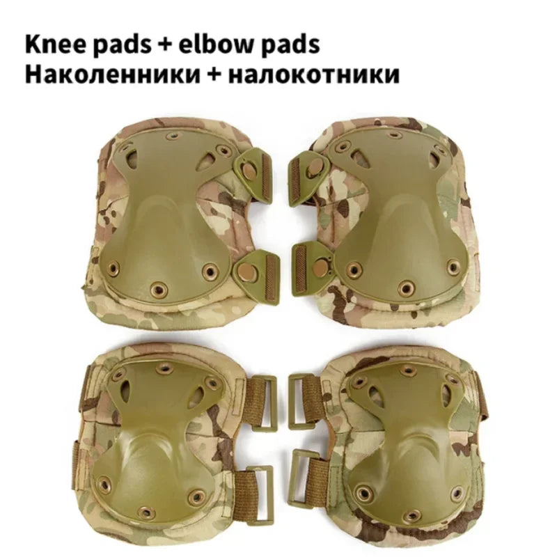 Tactical Knee Pad Elbow CS Military Protector Army Airsoft Outdoor Sport Hunting Kneepad Safety Gear Knee Protective Pads
