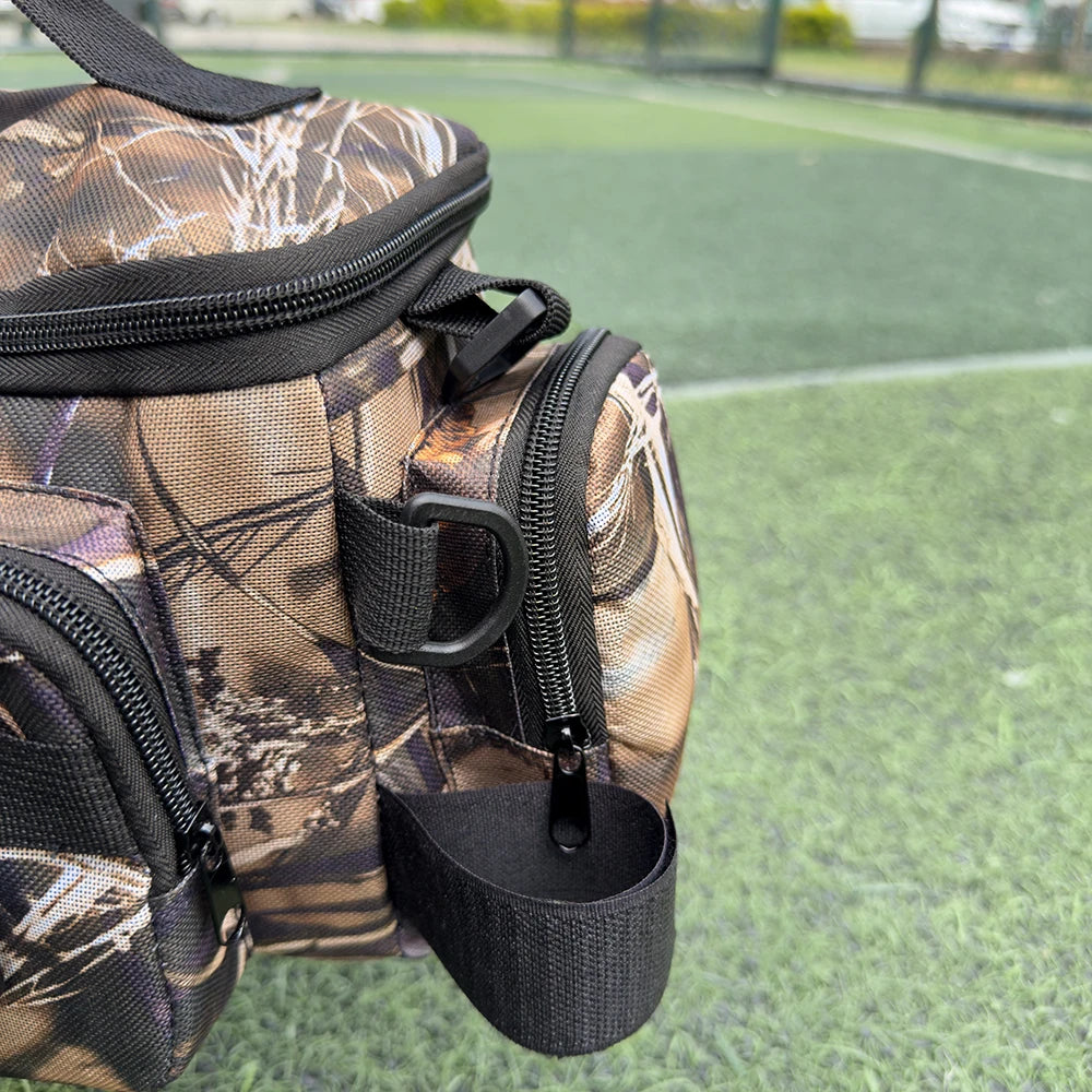 Mochila de pesca, caja de señuelos, bolsa de almacenamiento de aparejos, riñonera para hombres, mochila de pesca con mosca con soporte para caña, bolsa de hombro.
