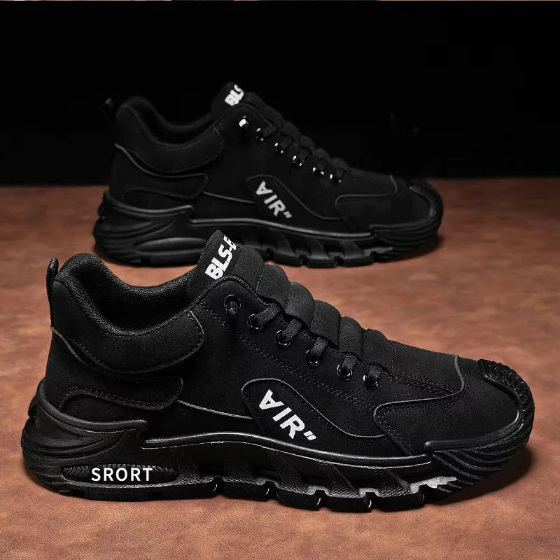 Men's Work Shoes 2025 New Sle Breathable Slip-On Anti-Slip Wear-Resistant Casual Sports Shoes Thick Bottom Labor Protection