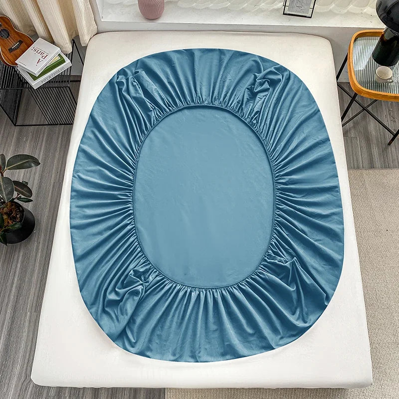 Double Bed Sheets Couple Elastic Fitted Sheet  Microfiber  Ultra-Soft Hotel Luxury Mattresses cover Queen single king Size