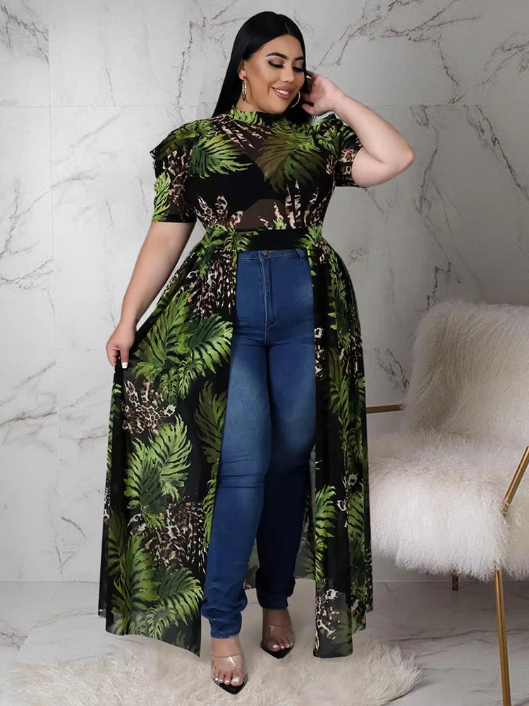 Blouses for Women Fashion Summer Lady Elegant Chiffon Blouse Plus Size Dress Tops 4xl 5xl Wholesale Bulk Dropshipping