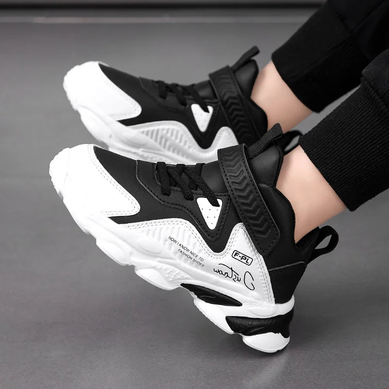 New Youth Leather Face Seasonal Outdoor Sports Shoes Basketball Shoes