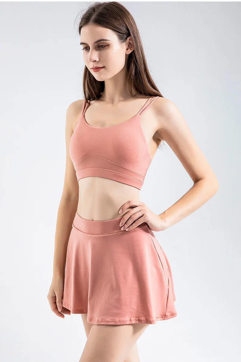 Shorts Skirts for Women High Waist Breathable Shorts Sweat Bras Security Sports Womens Skirts Gym Yoga Fitness Tennis Sportswear